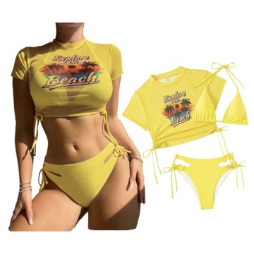 3 szt SEKSOWNE BIKINI MODNY STRÓJ KĄPIELOWY DAMSKI KOSTIUM STRÓJ plaża