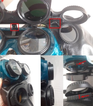 Кожаный сварочный козырек, очки fi 50/капюшон сварщика сварщика