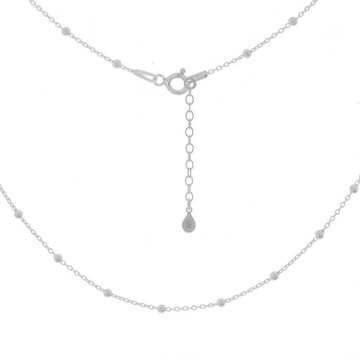 ŁAŃCUSZEK SREBRNY CHOKER ANKIER KULECZKI 2MM SREBRO 925