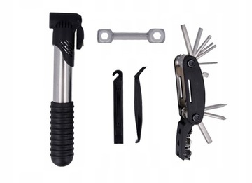 Держатель для велосипеда + мультитул для ремонта велосипеда - насос