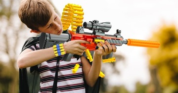 PISTOLET NA STRZAŁKI KARABIN NA KULKI WYRZUTNIA 2 TRYBY M416 + 70 STRZAŁEK