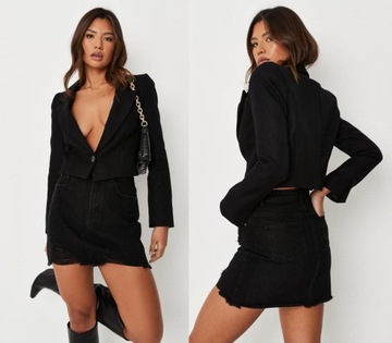 MISSGUIDED CZARNA JEANSOWA SPÓDNICA (36)