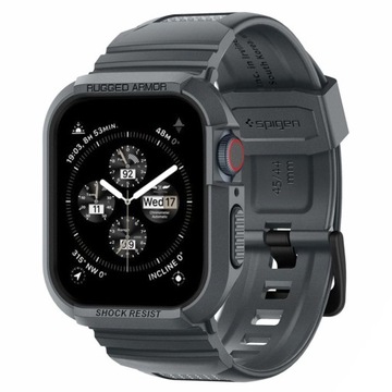 Etui + pasek do Apple Watch 4/5/6/7/8/9/SE 45/44mm, Spigen Rugged Armor Pro