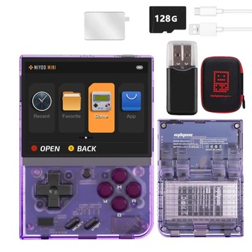 PRZENOŚNA KONSOLA DO GIER MIYOO MINI PLUS PS1 Z PONAD 15000 GIER+128G TF
