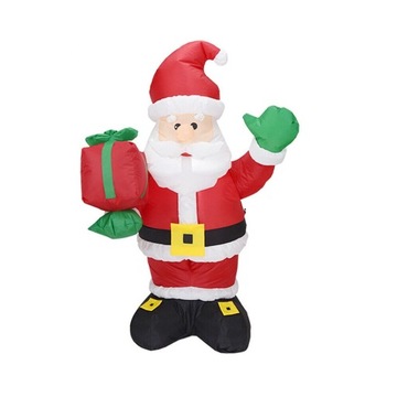 Dmuchany Mikołaj Led Świecący Pompowany 240 Cm Ozdoba Dekoracja Świąteczna