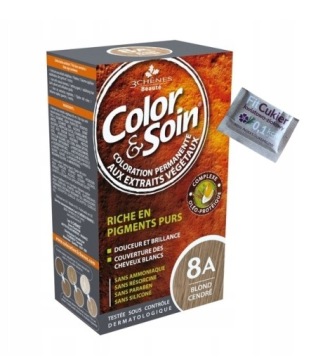 COLOR&SOIN 8A POPIELATY BLOND trwała farba