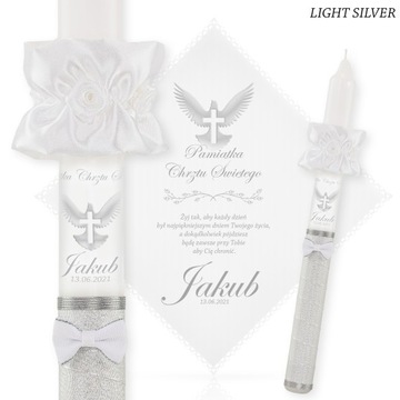 СВЕЧА И КРЕЩЕННЫЙ КАПИТАЛ + БЕЛАЯ ДЕРЕВЯННАЯ КОРОБКА + СЕРЕБРЯНАЯ КАРТИНА КВТ