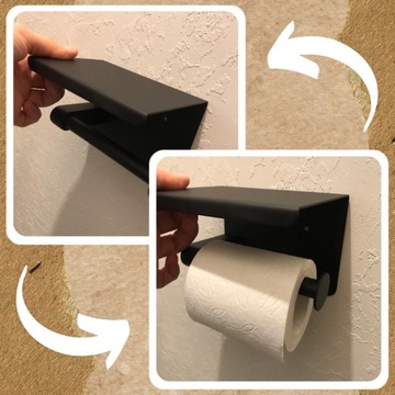 ДЕРЖАТЕЛЬ ДЛЯ ТУАЛЕТНОЙ БУМАГИ С ПОЛКОЙ ДЛЯ ТЕЛЕФОНА LOFT