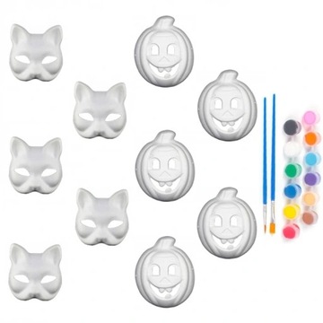 10× Maska na twarz dla kota Therian Halloween DIY