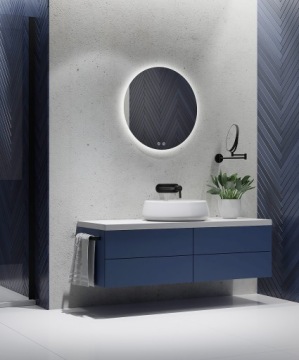 КРАСИВОЕ КРУГЛОЕ ЗЕРКАЛО СО СВЕТОДИОДНОЙ ПОДСВЕТКОЙ 60 СМ