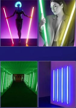 Неоновая светодиодная люминесцентная лампа 120см 230В со вилкой MIX