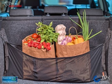 Универсальная сетчатая сумка для покупок в багажник автомобиля - 80х36см.