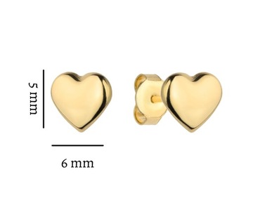 ZŁOTE KOLCZYKI DLA DZIEWCZYNKI SERCA SERDUSZKA 585 CHRZEST ROCZEK KOMUNIA