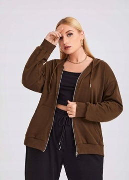 SHEIN BLUZA BRĄZOWA DAMSKA KLASYCZNA 44 XXL 1EDA