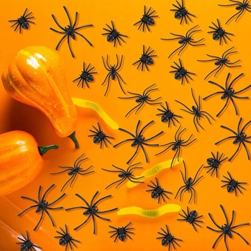 Пластиковая Игрушка Паук Шутка Черный Хэллоуин