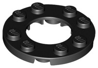 4 szt LEGO 11833 Black Plate Round 4 x 4 NOWY