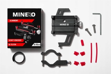 UCHWYT ROWEROWY MOCNY ALU NA TELEFON MOTOCYKL HULAJNOGĘ + LATARKA CZOŁOWA