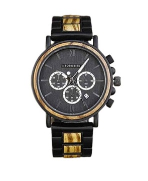 ZEGAREK BOBO BIRD T50-1 DREWNIANY MĘSKI CHRONOGRAF