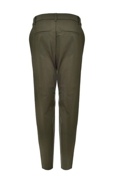 Vero Moda Spodnie do kostki z wysokim stanem eleganckie zielone khaki 38 M
