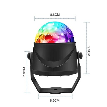 DISCO DISCO BALL RGB LED ПРОЕКТОР + ПУЛЬТ ДИСТАНЦИОННОГО УПРАВЛЕНИЯ