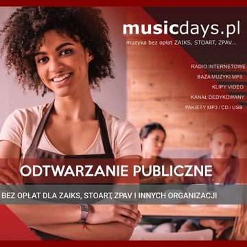 Muzyka bez opłat ZAIKS - 6 albumów POP 1 MP3+USB
