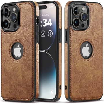 ETUI CASE PREMIUM EKO-SKÓRA DO IPHONE 15 PRO - BROWN