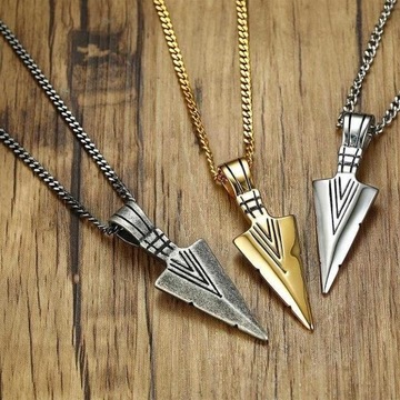 СЕВЕРНЫЙ КУЛОН С ГОЛОВКОЙ СТРЕЛЫ, ВИКИНГИ, СТАЛЬ