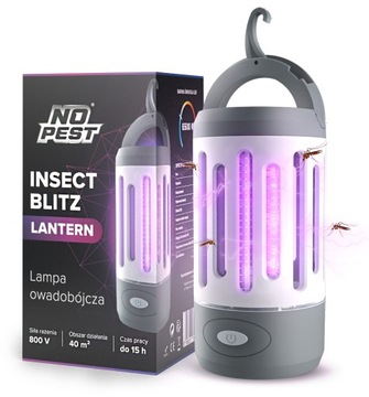 LAMPA OWADOBÓJCZA NO PEST PUŁAPKA NA KOMARY MUCHY MESZKI ĆMY MOLE OSY OWADY