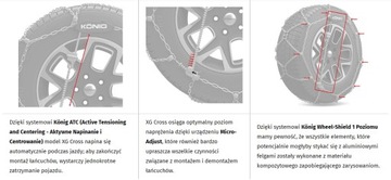Цепи противоскольжения Konig XG Cross 225/65R17 235/55R18 225/55R19 245/45R19