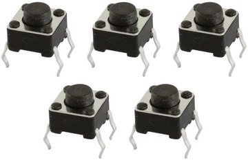 Przełącznik Tact Switch 6x6 mm h= 5mm [ 5szt ]