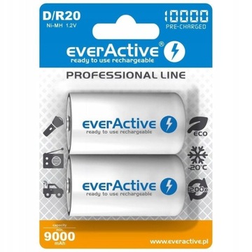 Akumulatorki Everactive R20 D 10000mAh 2szt Wa-Wa