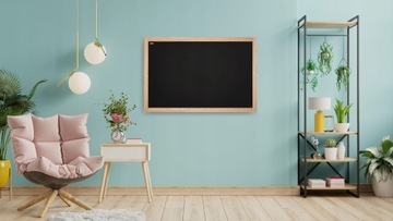 Доска меловая 120х90см, рама из натурального дерева.