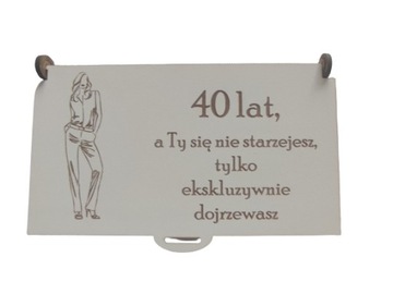 BIAŁE PUDEŁKO NA PIENIĄDZE 40 URODZINY