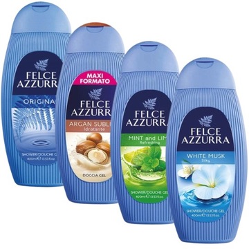 Felce Azzurra ZESTAW MIX włoskich żeli pod prysznic 4x 400ml