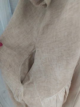 Свободное льняное платье Unisono с вышивкой и карманами L