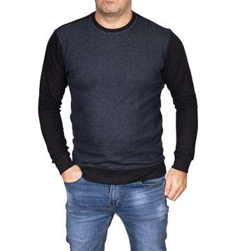 Pánsky sveter granát klasický slim bavlnený XXL