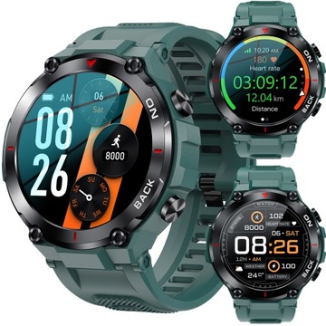 ZEGAREK SMARTWATCH MĘSKI FUNKCJA GPS WODOODPORNY POLSKIE MENU SPORT ZDROWIE