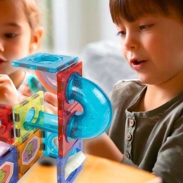 МАГНИТНЫЕ КОНСТРУКЦИОННЫЕ БЛОКИ СВЕТЯЩАЯСЯ ДОРОЖКА 75 el 3D МАГНИТНЫЙ ОБРАЗОВАТЕЛЬНЫЙ