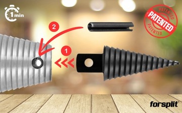 Шнек для древесины диаметром 100 мм, отверстие 42 мм / конус / колун / измельчитель