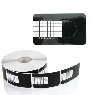 SZABLONY FORMY DO PAZNOKCI WĄSKIE czarne 100 SZT