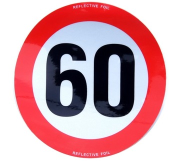 NAKLEJKA OGRANICZENIE PRĘDKOŚCI 60 km/h NA NACZEPĘ