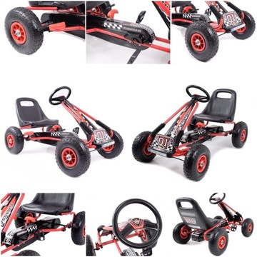 БОЛЬШОЙ квадроцикл с педалями, картинг, надутые колеса, 50 кг.