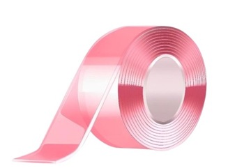 2x TAŚMA DIY NANO RÓŻOWA DO DMUCHANIA BUBBLE TAPE ZESTAW 5cm/6m NAKLEJKI