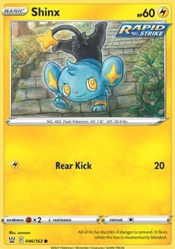 Karta Pokemon Shinx (BST 46)
