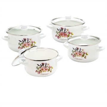 KOMPLET GARNKÓW EMALIOWANYCH HERBAL TADAR 8-EL.
