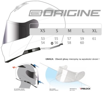Шлем ORIGINE DELTA BASIC SOLID белый глянец S