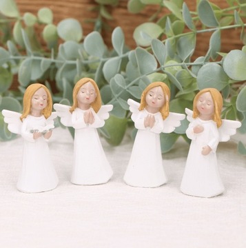Aniołek figurka biały chrzest komunia mix 6cm 1szt