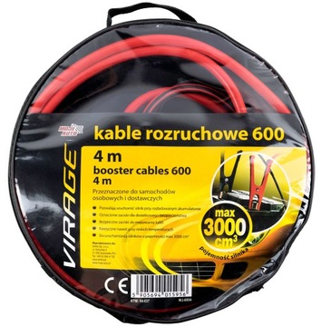 Kable rozruchowe Moje Auto 600 A 4 m