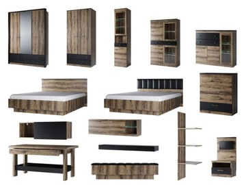 Черная ПОЛКА ДЛЯ ГОСТИНОЙ 80 см