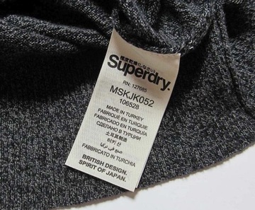 SUPERDRY _ rozpinany półgolf _ oryginalny _ sweter M